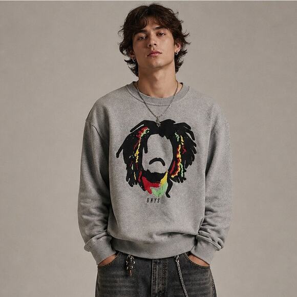 BKYS Other - BKYS Bob Marley Graphic Sweatshirt Medium Pullover Crew Neck Relaxed 90s Y2K Pop